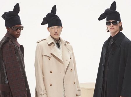 Sita, Nozomu Ito, and Finn Rosseel star in Burberry's fall-winter 2021 men's campaign.