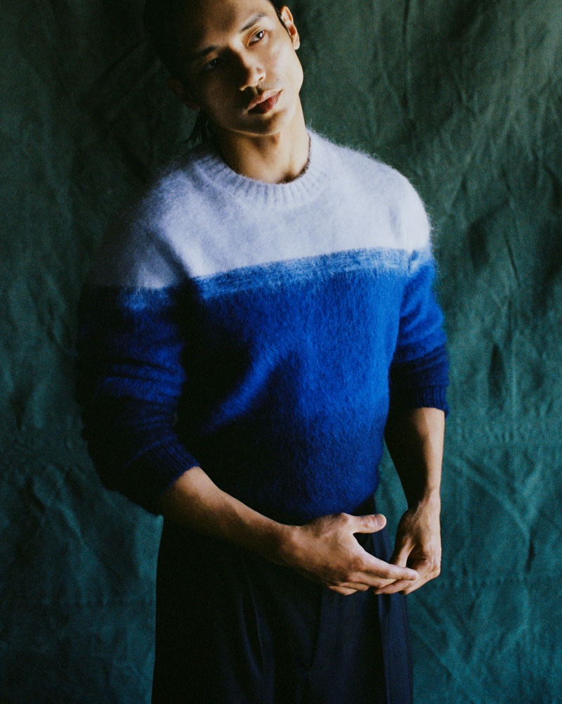 COS enlists actor Manny Jacinto to appear in its fall-winter 2021 men's campaign.