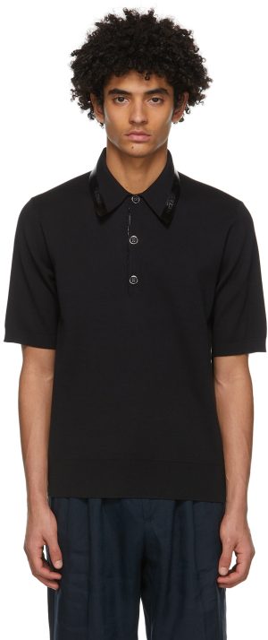Dolce & Gabbana Black Silk Polo Dolce & Gabbana Black Silk Polo