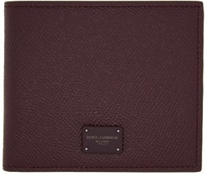 Dolce & Gabbana Burgundy Dauphine Bifold Wallet Dolce & Gabbana Burgundy Dauphine Bifold Wallet