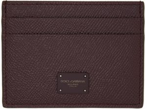 Dolce & Gabbana Burgundy Dauphine Credit Card Holder Dolce & Gabbana Burgundy Dauphine Credit Card Holder