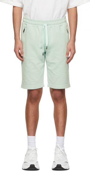 Dolce & Gabbana Green Jersey Jogging Shorts Dolce & Gabbana Green Jersey Jogging Shorts