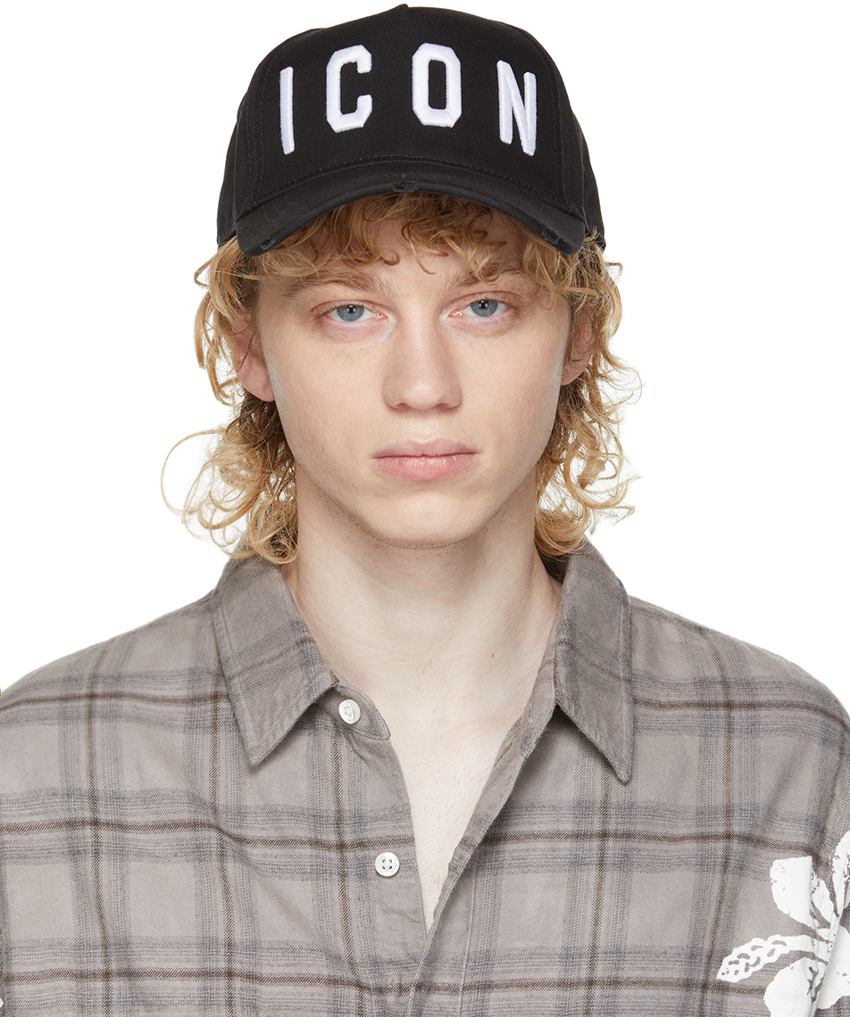 black dsquared icon cap