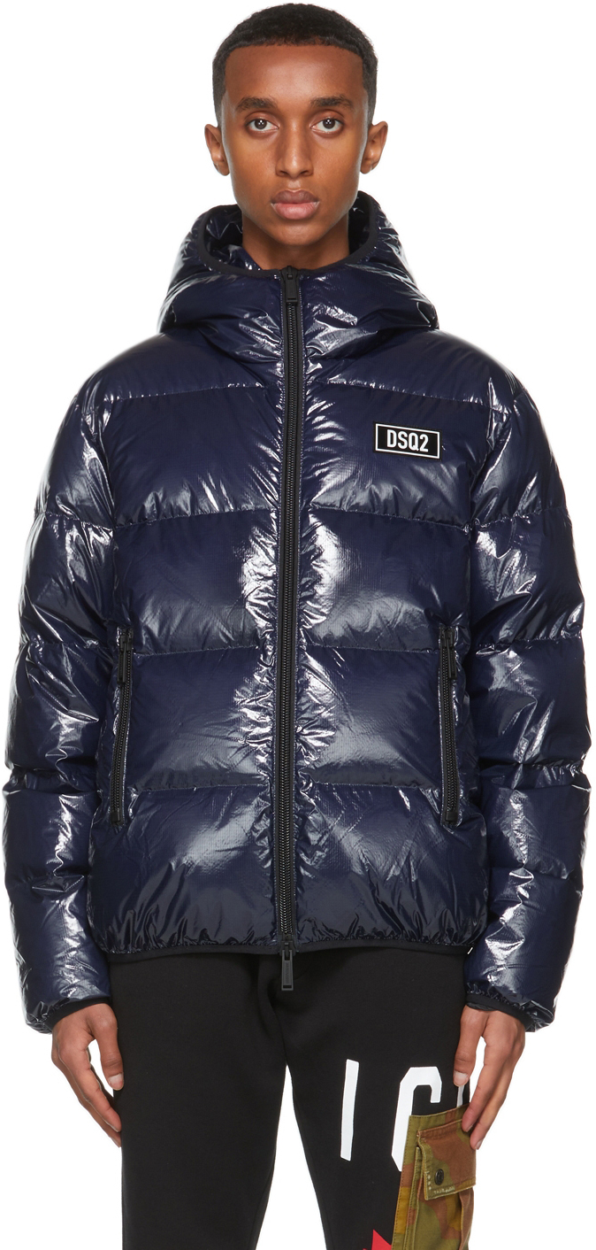 Dsquared2 Navy Down Logo Puffer Jacket | The Fashionisto