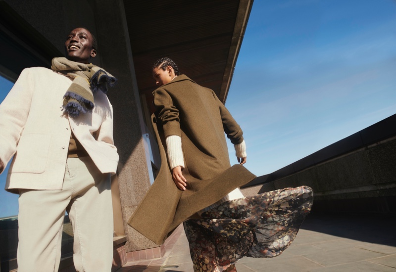 Esprit enlists Dennis Nyero and Rana Oliveira as the stars of its fall-winter 2021 campaign.