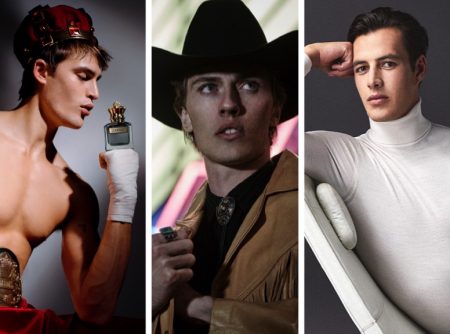 Week in Review: Parker Van Noord for Jean Paul Gaultier Scandal fragrance campaign, Lucky Blue Smith for GQ Style Russia, Harry Gozzett for Reiss Signatures.