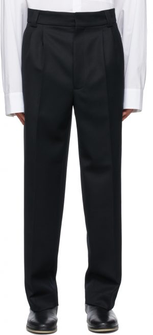 Fear of God Black Wool Double Pleated Trousers Fear of God Black Wool Double Pleated Trousers