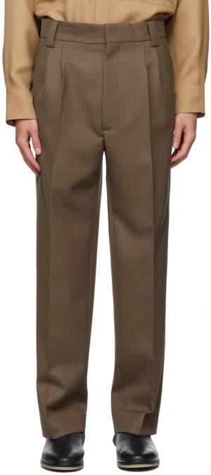 Fear of God Brown Wool Double Pleated Trousers Fear of God Brown Wool Double Pleated Trousers