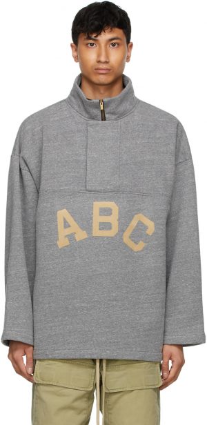 Fear of God Grey 'ABC' Pullover Zip-Up Sweater Fear of God Grey 'ABC' Pullover Zip-Up Sweater