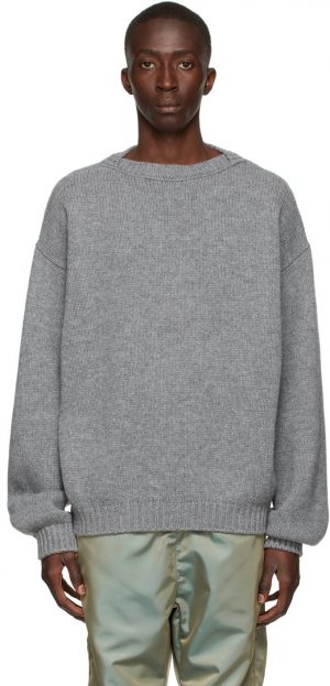 Fear of God Grey Knit Overlapped Sweater Fear of God Grey Knit Overlapped Sweater