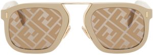 Fendi Beige 'Fendi Force' Sunglasses Fendi Beige 'Fendi Force' Sunglasses