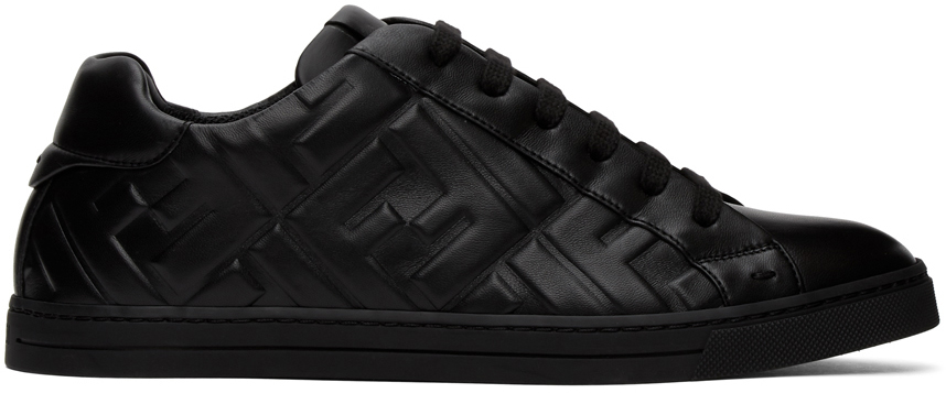 Fendi Black Leather ‘Forever Fendi’ Sneakers | The Fashionisto