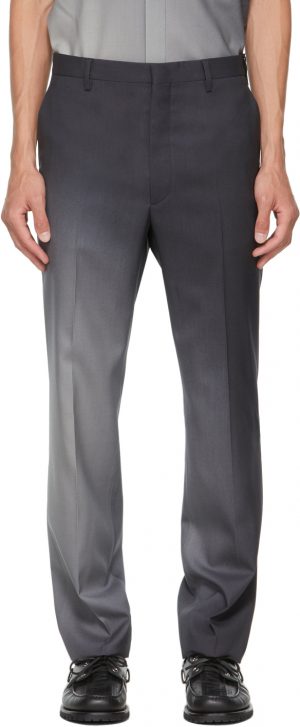 Fendi Black Wool Gradient Trousers Fendi Black Wool Gradient Trousers