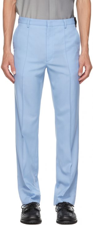 Fendi Blue Virgin Wool Trousers Fendi Blue Virgin Wool Trousers