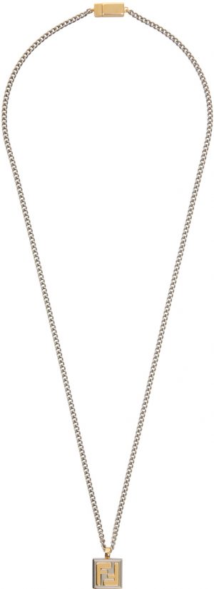 Fendi Gold and Silver 'Forever Fendi' Necklace Fendi Gold and Silver 'Forever Fendi' Necklace