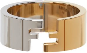 Fendi Silver & Gold 'Forever Fendi' Ring Fendi Silver & Gold 'Forever Fendi' Ring