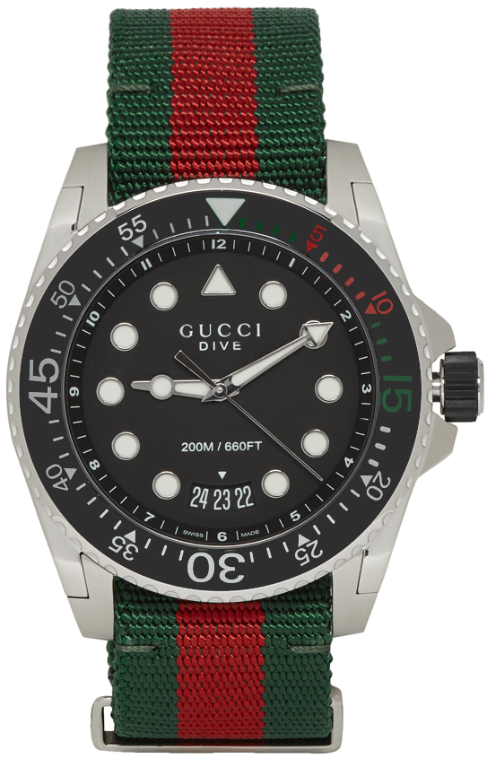 Gucci Silver XL Dive Watch | The Fashionisto