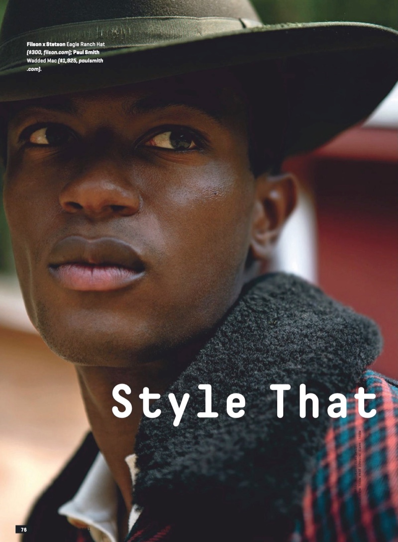 Hamid Onifade Tackles Rugged Fall Style for Men's Journal