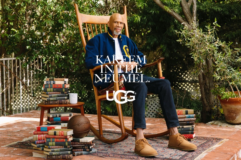 Kareem Abdul-Jabbar dons UGG's Neumel chukka for the brand's fall-winter 2021 campaign.