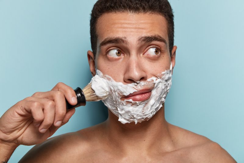 Man Applying Shaving Soap