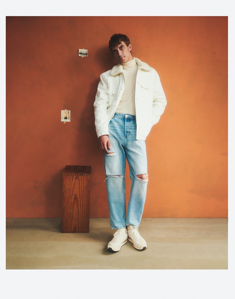 In front and center, Clément Chabernaud is a chic vision for Mango's newest campaign.