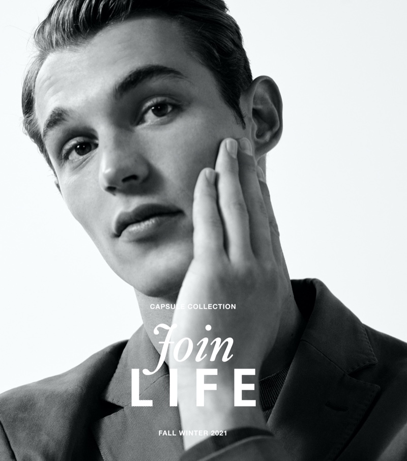 Kit Butler reunites with Massimo Dutti, starring in the brand's Join Life collection editorial.