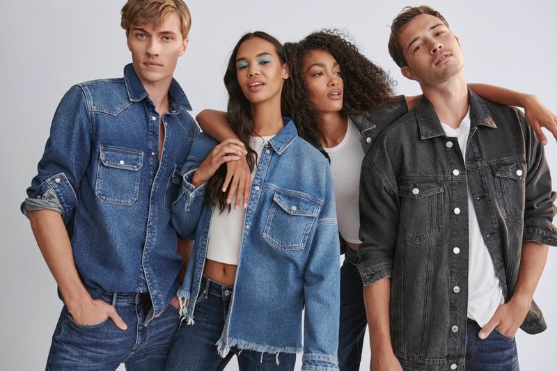 Models Lucky Blue Smith, Jordan Daniels, Marlee Bell, and Francisco Lachowski star in Mavi's fall-winter 2021 campaign.