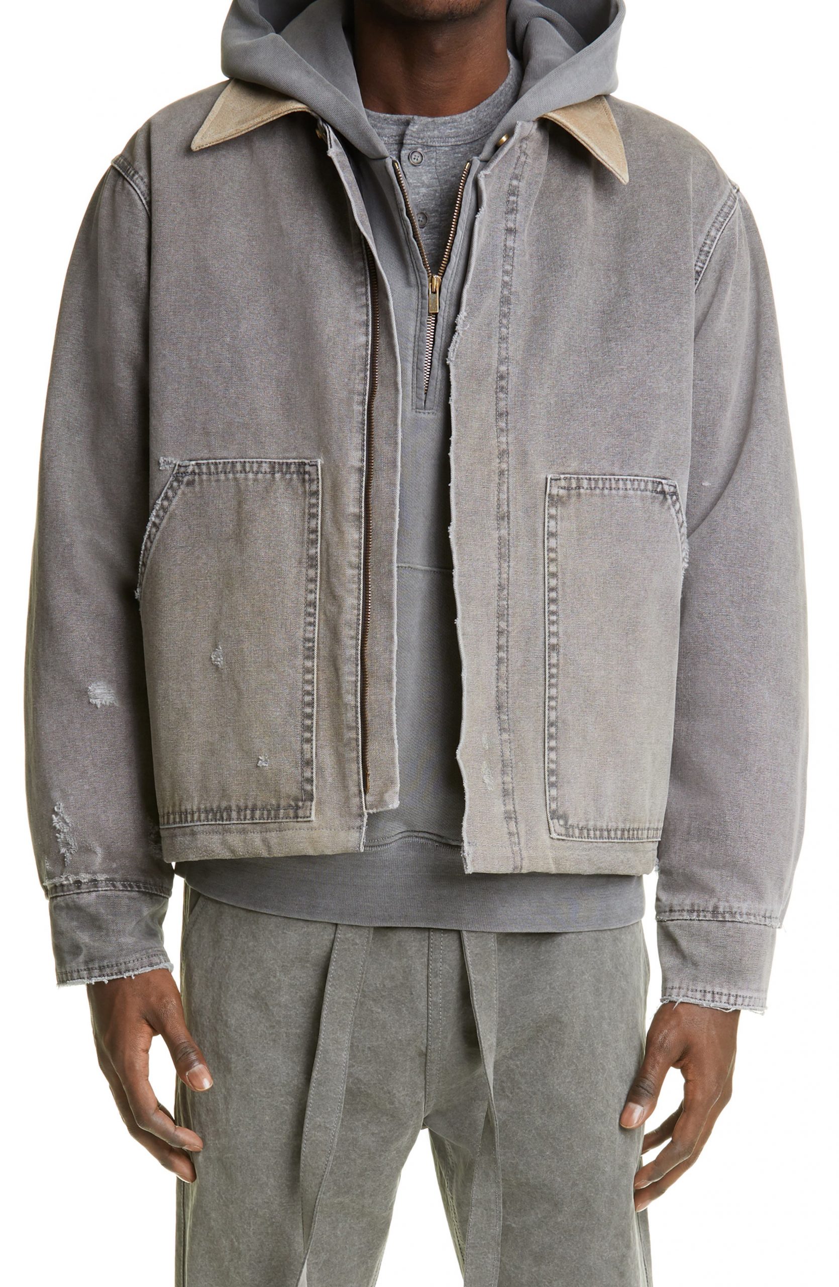 Men s Fear Of God Work Jacket Size Small Grey Nordstrom Exclusive 