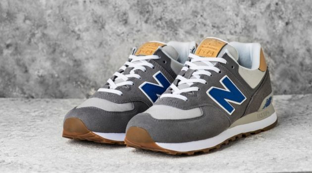 For the Love of Comfort: The Story Behind New Balance New Balance Grey Blue 574 Sneakers