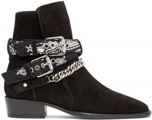 AMIRI Black Bandana Buckle Boots AMIRI Black Bandana Buckle Boots