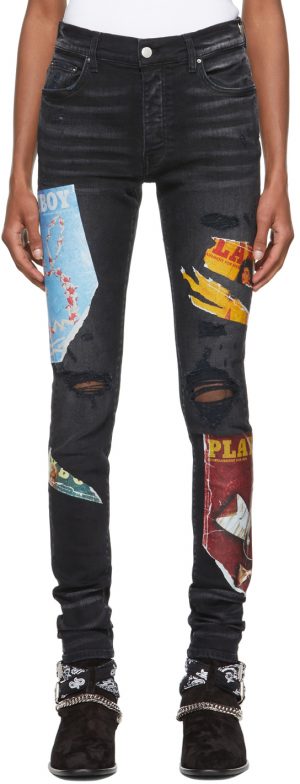 AMIRI Black Playboy Edition Magazine Jeans AMIRI Black Playboy Edition Magazine Jeans