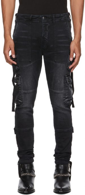 AMIRI Black Tactical Cargo Jeans AMIRI Black Tactical Cargo Jeans