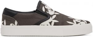 AMIRI Grey & White Playboy Edition Slip-On Sneakers AMIRI Grey & White Playboy Edition Slip-On Sneakers