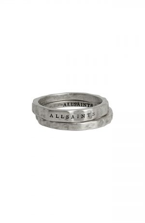 Allsaints Set Of 2 Burnished Rings Allsaints Set Of 2 Burnished Rings