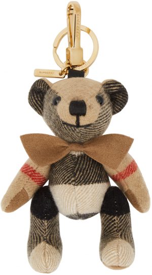 Burberry Beige Bow Tie Thomas Keychain Burberry Beige Bow Tie Thomas Keychain