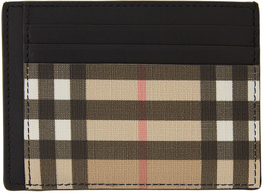 Burberry Beige Vintage Check Money Clip Card Holder The Fashionisto