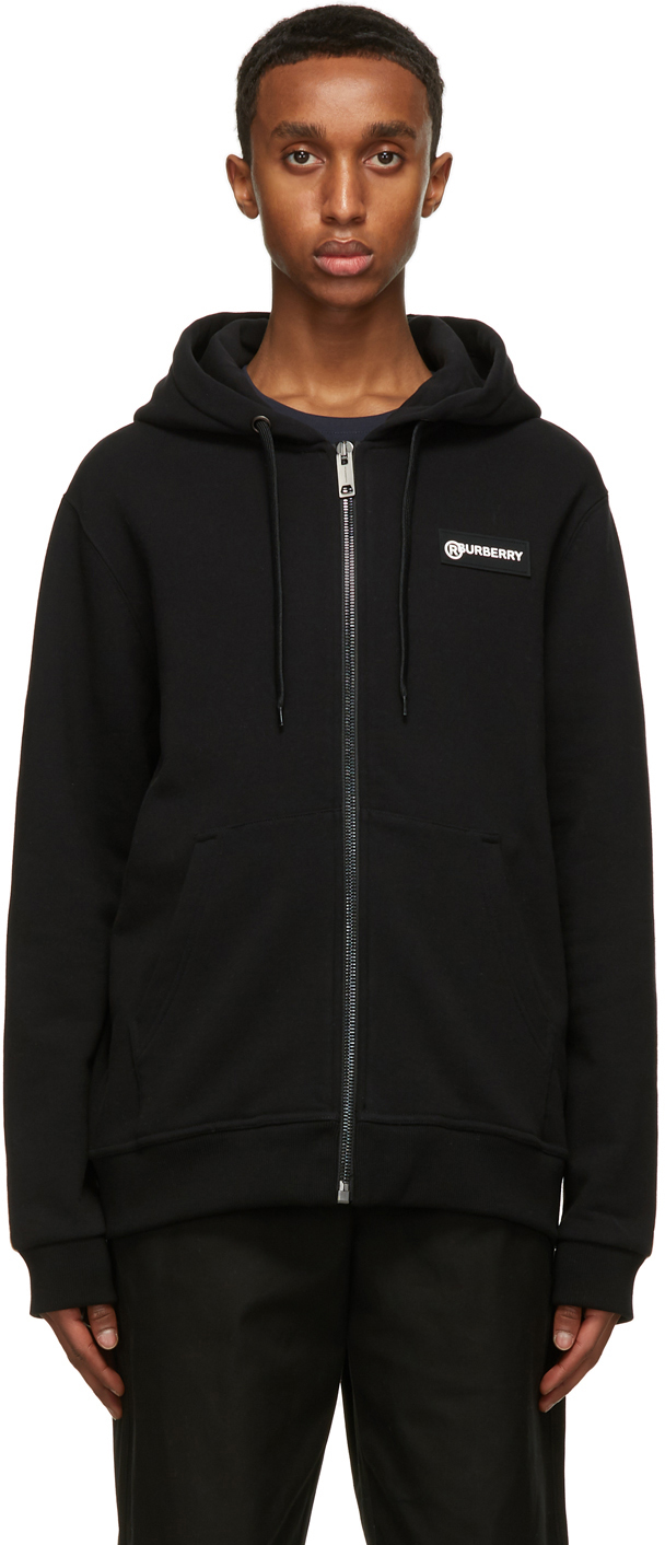 Burberry Black Asherby Zip-Up Hoodie | The Fashionisto