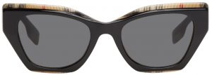 Burberry Black Check Cat-Eye Sunglasses Burberry Black Check Cat-Eye Sunglasses