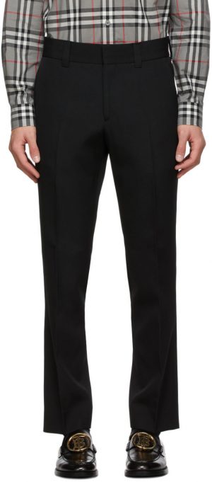 Burberry Black Grain De Poudre Trousers Burberry Black Grain De Poudre Trousers