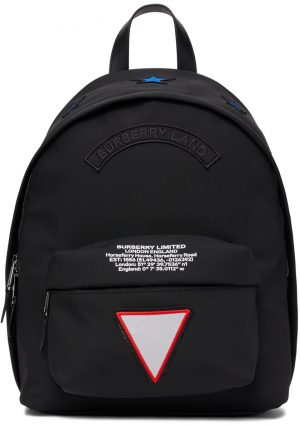 Burberry Black Nylon Scout Badges Backpack Burberry Black Nylon Scout Badges Backpack