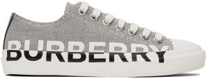 Burberry Black & White Logo Print Sneakers Burberry Black & White Logo Print Sneakers