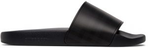 Burberry Blue Check Print Slides Burberry Blue Check Print Slides