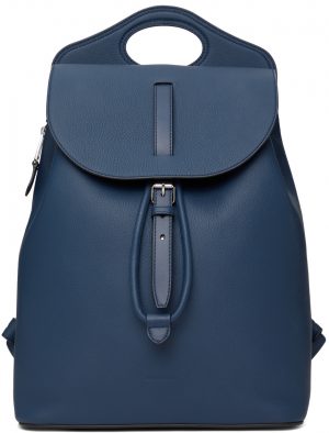 Burberry Blue Leather Pocket Backpack Burberry Blue Leather Pocket Backpack