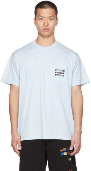 Burberry Blue Statue Print Oversized T-Shirt Burberry Blue Statue Print Oversized T-Shirt