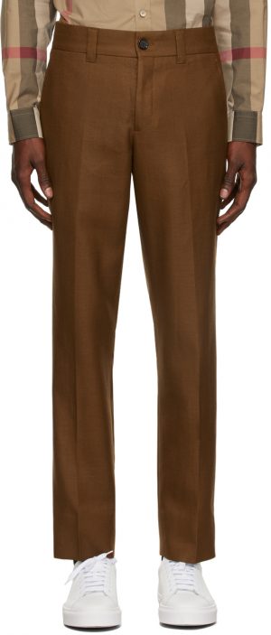 Burberry Brown Wool Cropped Tailored Trousers Burberry Brown Wool Cropped Tailored Trousers