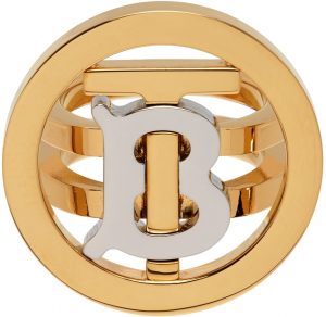 Burberry Gold Circle TB Signet Ring Burberry Gold Circle TB Signet Ring