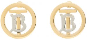 Burberry Gold Monogram Motif Earrings Burberry Gold Monogram Motif Earrings