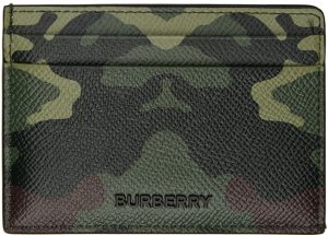Burberry Green Camo Kier Card Holder Burberry Green Camo Kier Card Holder