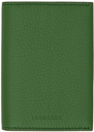 Burberry Green Leather Card Holder Burberry Green Leather Card Holder