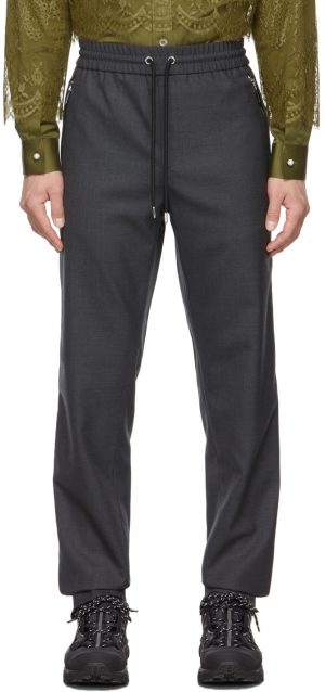 Burberry Grey Technical Wool Monogram Jogging Lounge Pants Burberry Grey Technical Wool Monogram Jogging Lounge Pants